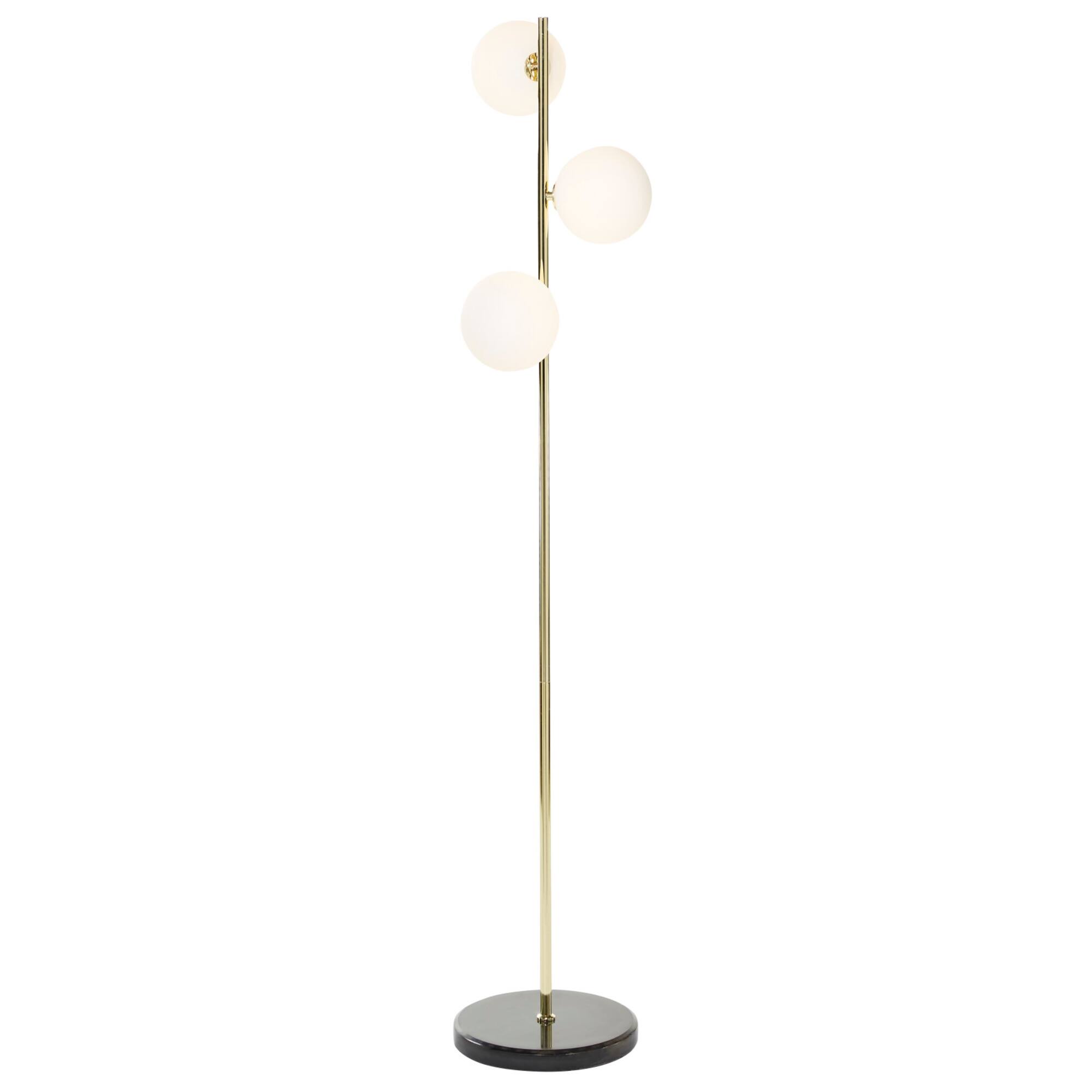 CosmoLiving by Cosmopolitan 55" Gold Metal Modern Floor Lamp